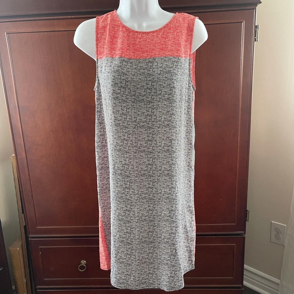 Joie red and black “Harrod” silk dress